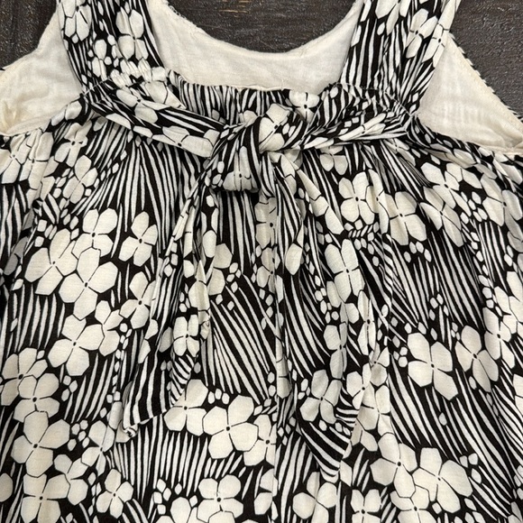 Anthropologie Vanessa Virginia tank top size XS Black/Ivory Floral Print Flowy - Picture 8 of 11